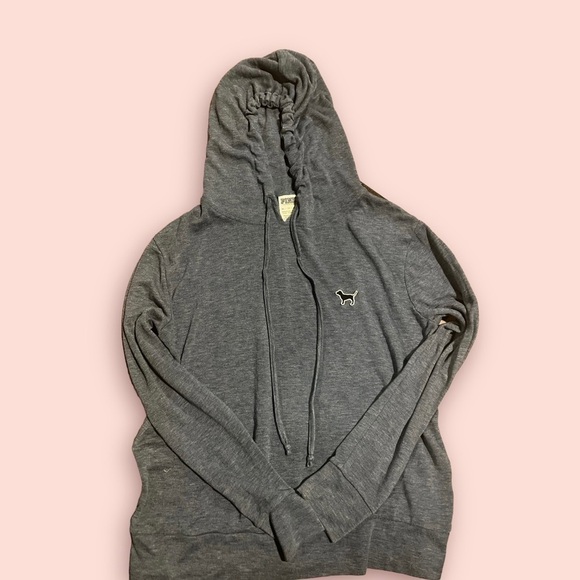 𝅺vs Pink Lightweight heather blue Hoodie size XS - Picture 1 of 3